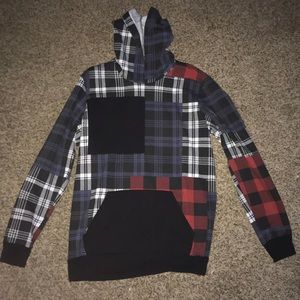 Men’s plaid hoodie